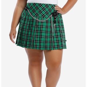 Royal Bones Plaid Skirt NWOT